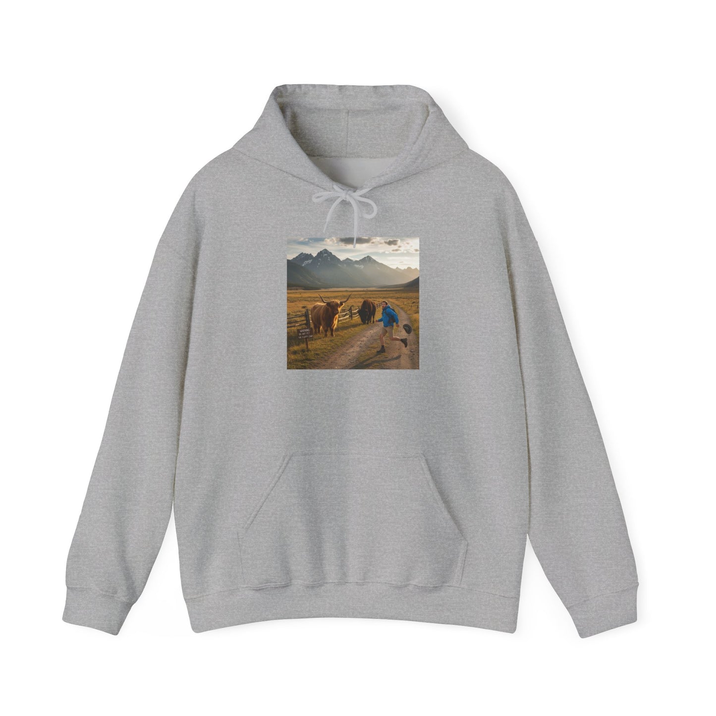 Chased by Buffalo Hoodie | friendly sarcasm design, soft humor