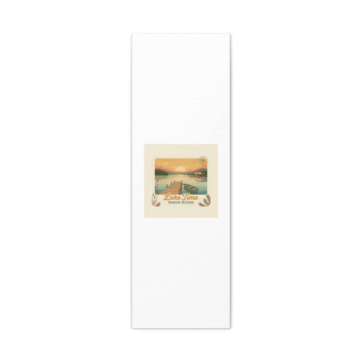 Vintage Postcard Canvas Lake Time Print