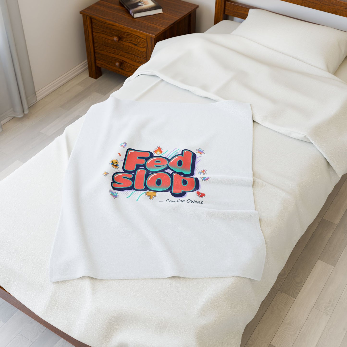 Fed Slop Phrase Blanket | Gen-Z Slang, Internet Lingo, Meme Typography