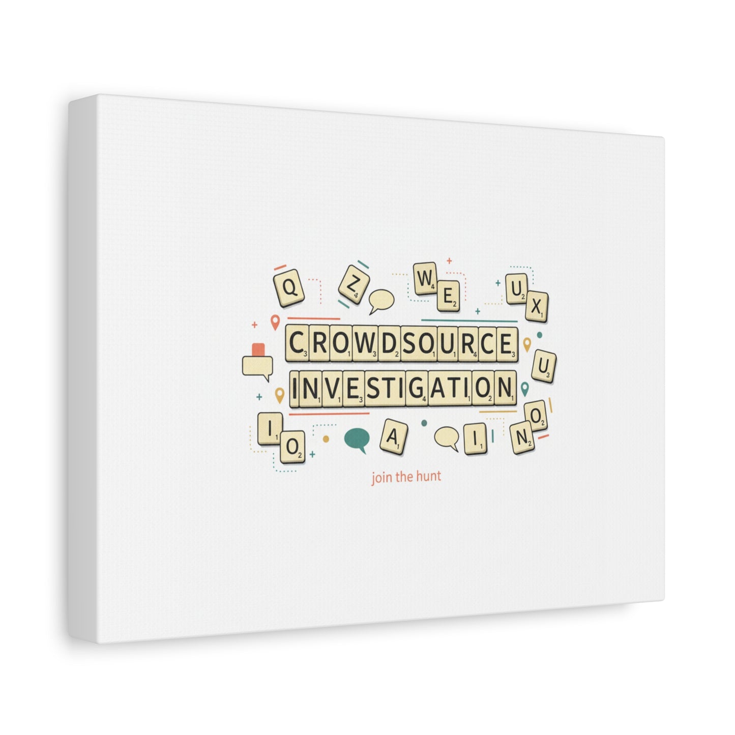 Crowdsource Investigation Canvas | Pixel Art, Gaming UI Wall Art