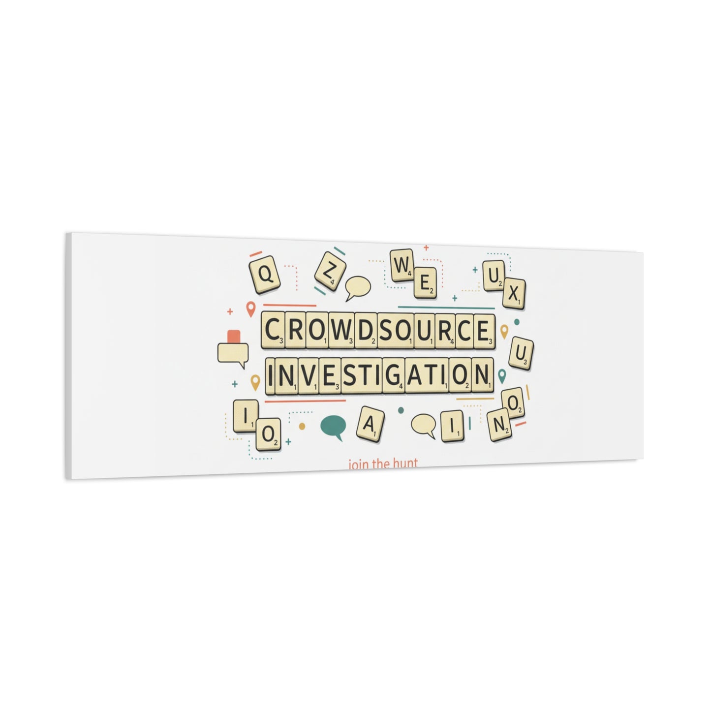 Crowdsource Investigation Canvas | Pixel Art, Gaming UI Wall Art