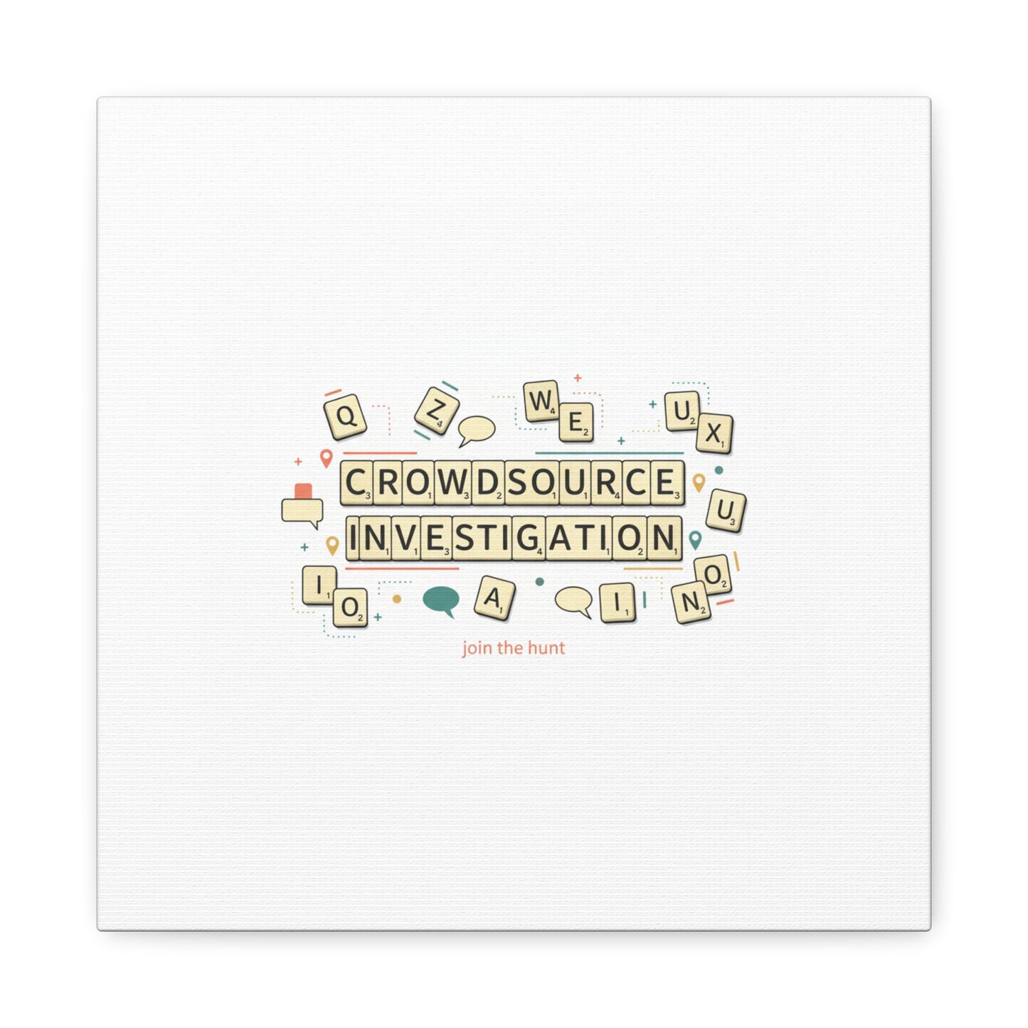 Crowdsource Investigation Canvas | Pixel Art, Gaming UI Wall Art