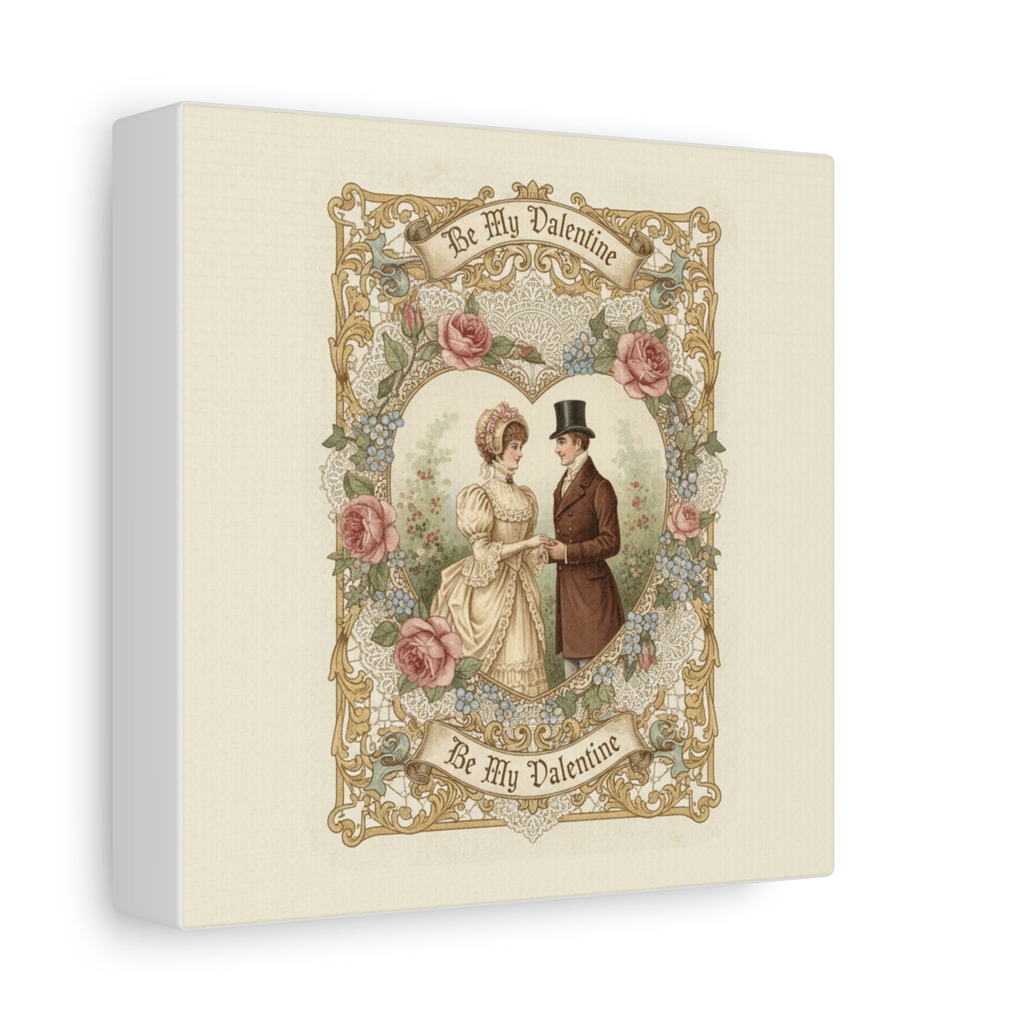 Victorian Valentine Print Canvas | Retro Americana, Vintage Romance