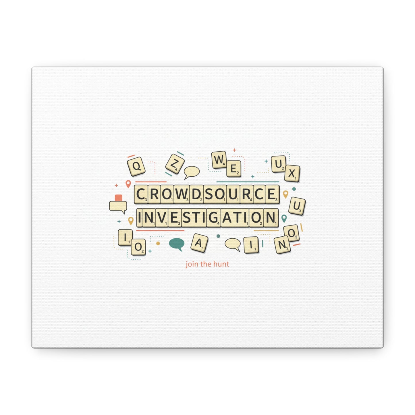 Crowdsource Investigation Canvas | Pixel Art, Gaming UI Wall Art