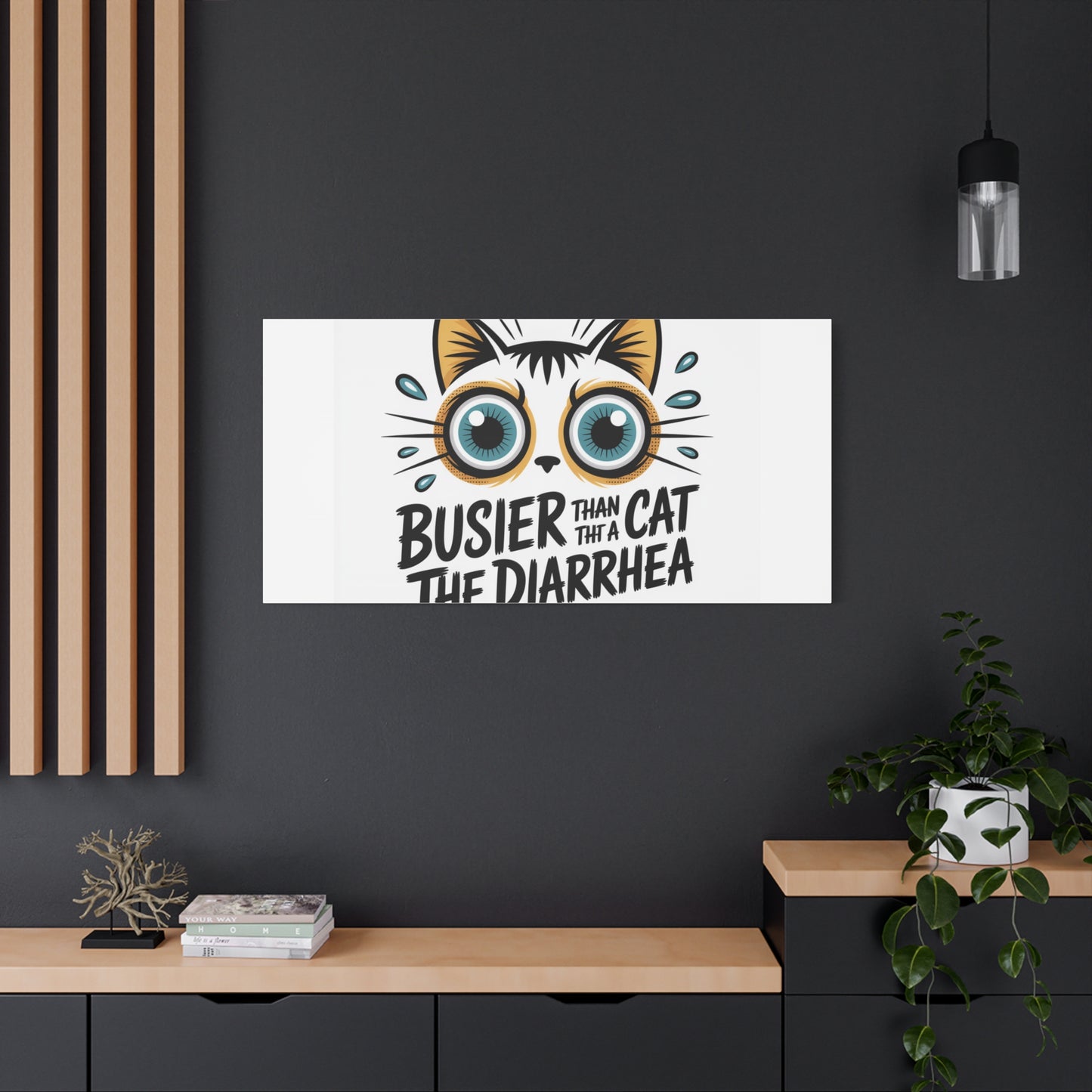 Humorous Cat  Canvas Wall Art