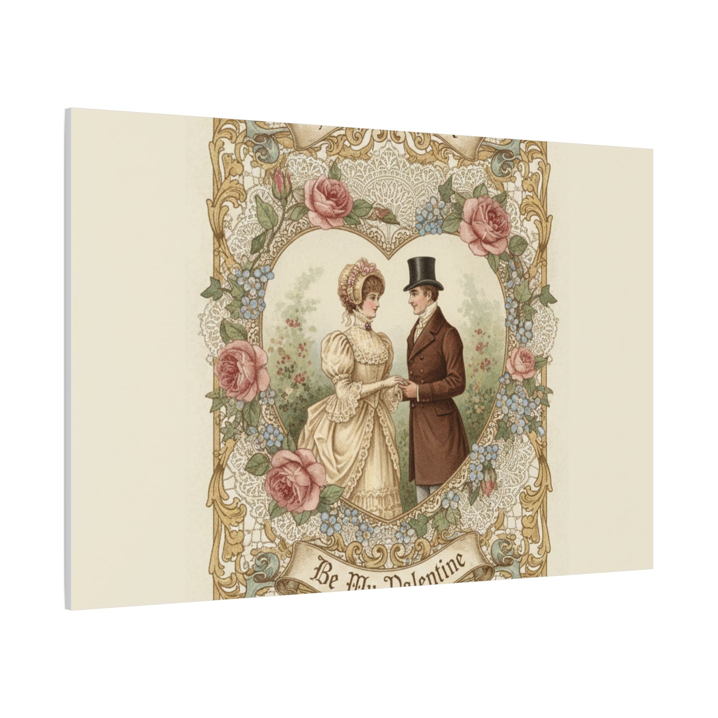 Victorian Valentine Print Canvas | Retro Americana, Vintage Romance
