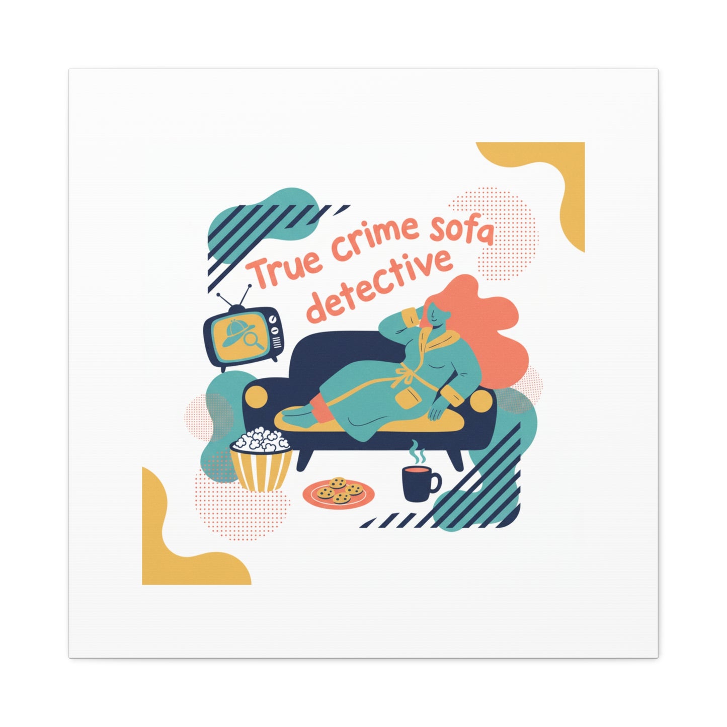 True Crime Sofa Detective Canvas