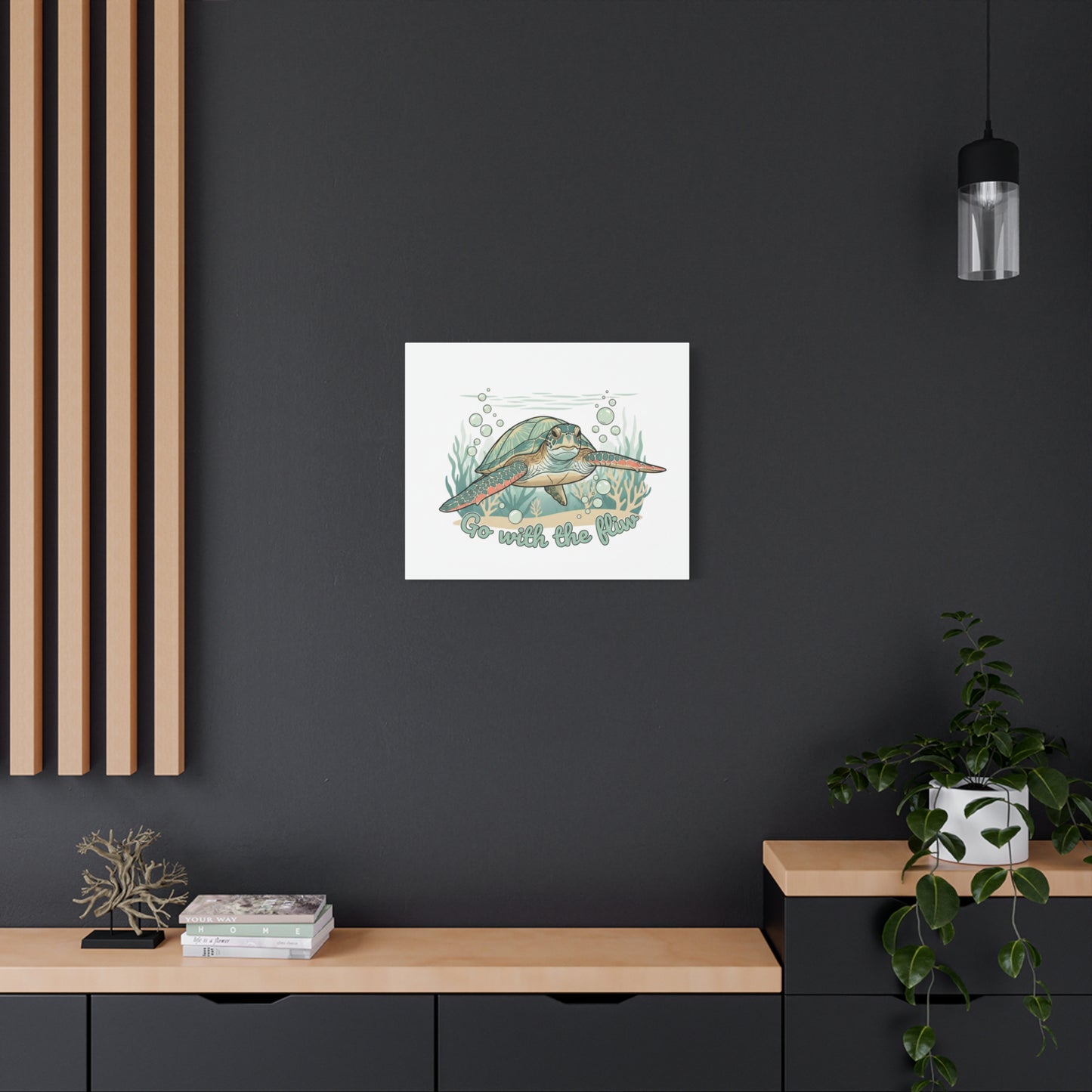 Go with the Flow Turtle Canvas
