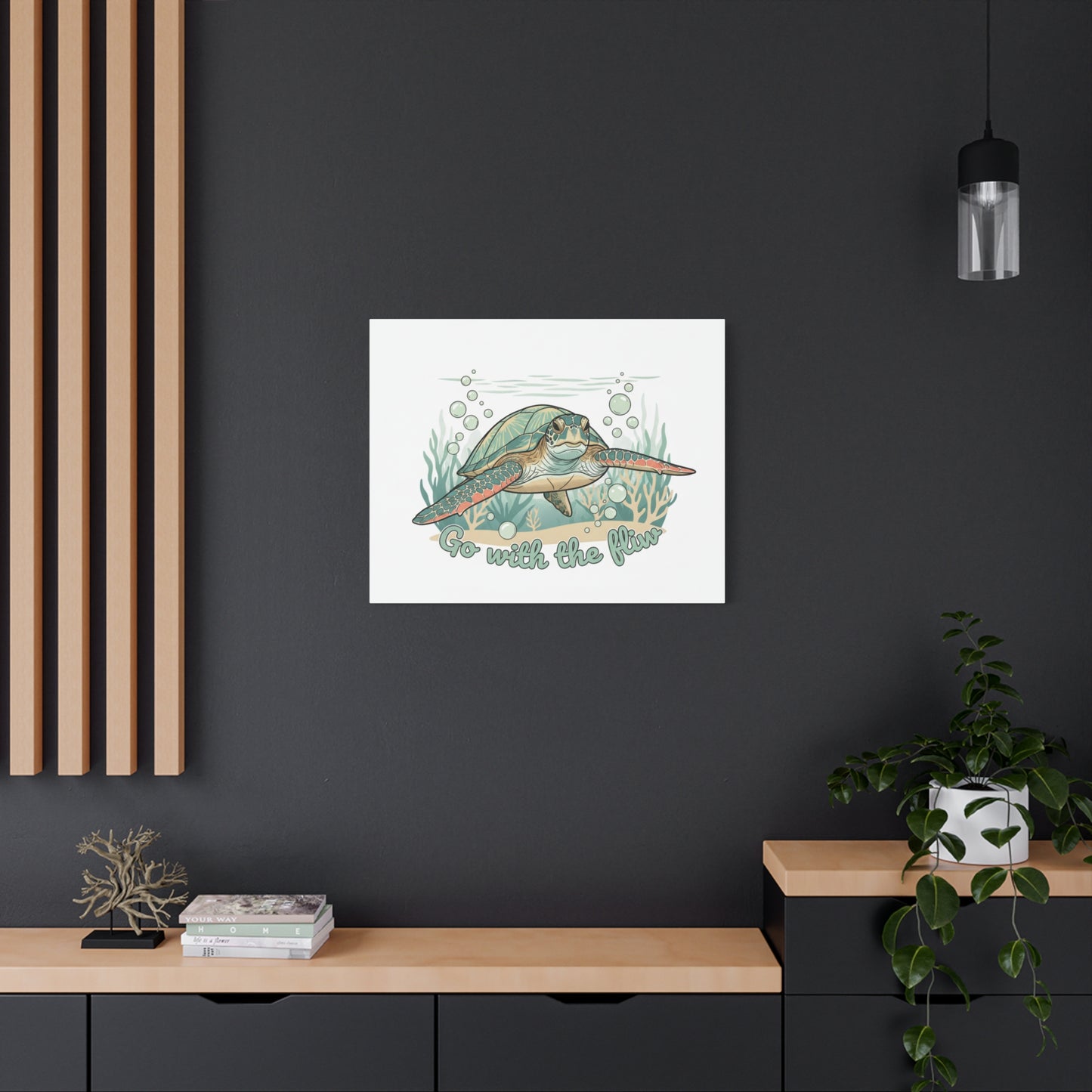 Go with the Flow Turtle Canvas