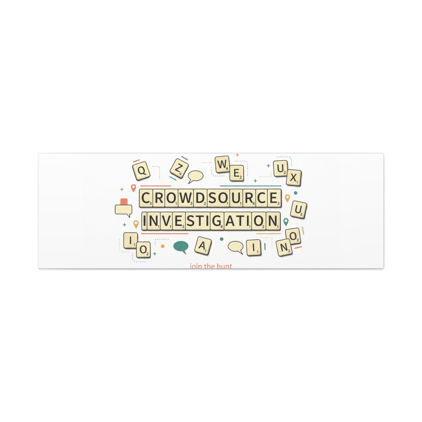 Crowdsource Investigation Canvas | Pixel Art, Gaming UI Wall Art