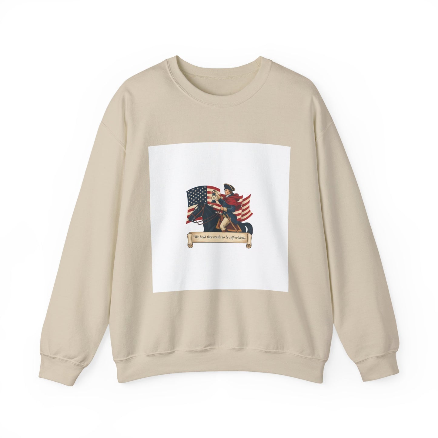 Patriotic Vintage Crest Sweatshirt | nature vibes, minimal