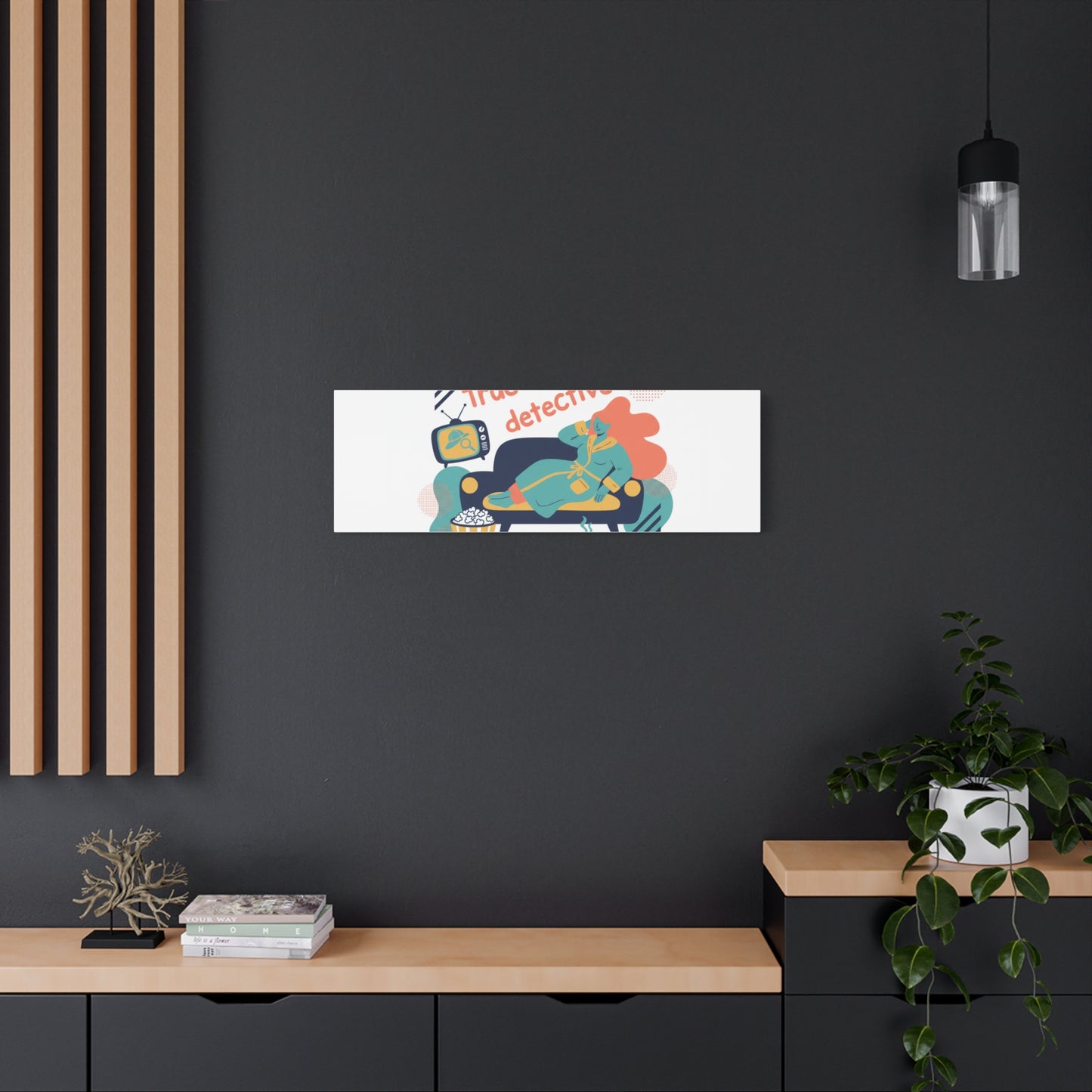 True Crime Sofa Detective Canvas