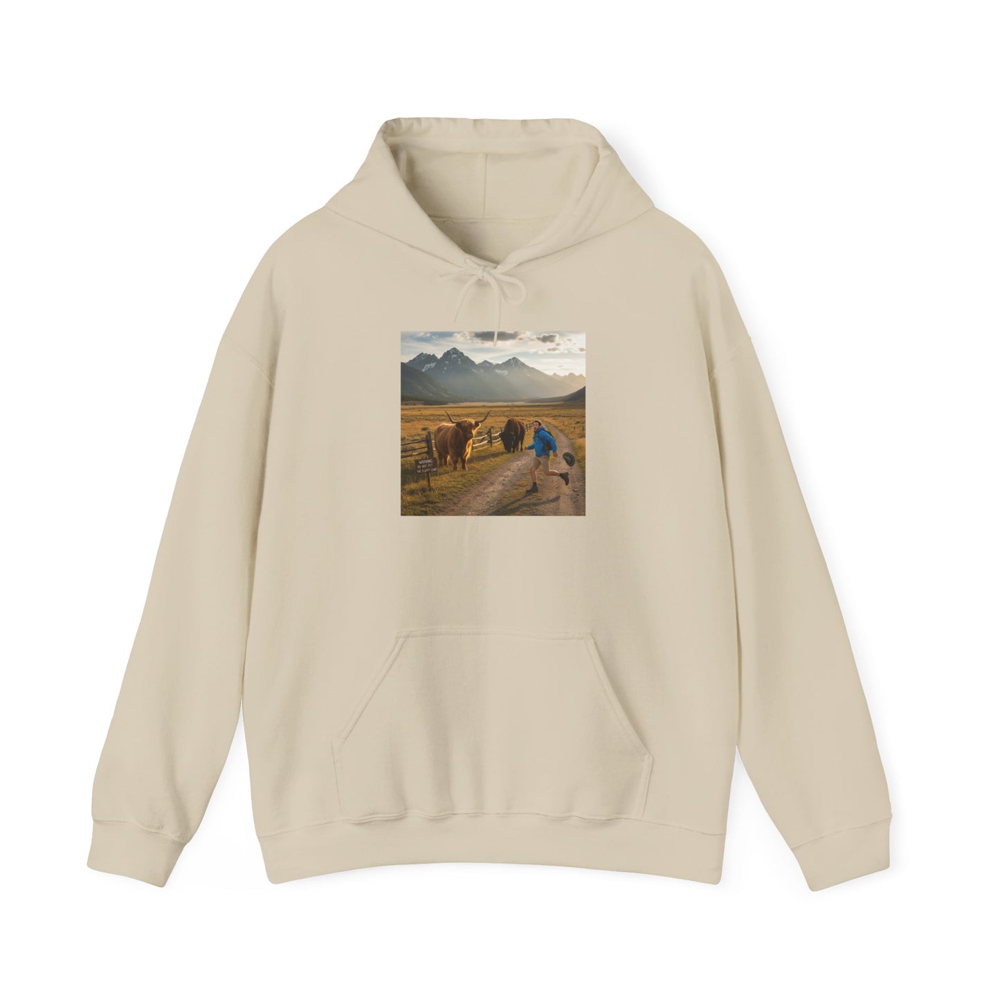 Chased by Buffalo Hoodie | friendly sarcasm design, soft humor