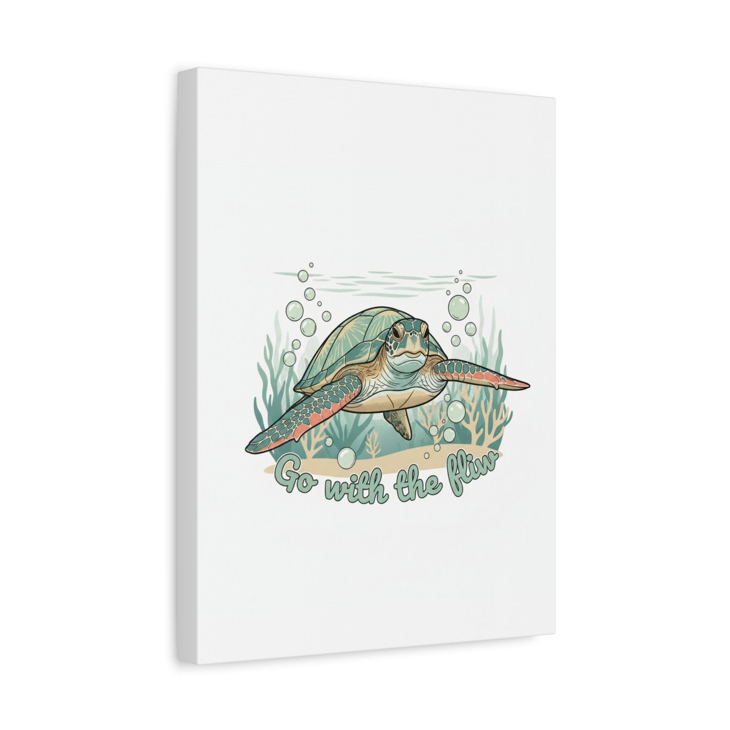 Go with the Flow Turtle Canvas