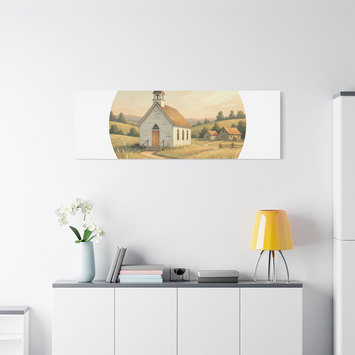 Country Church Matte Canvas, Stretched, 1.25"