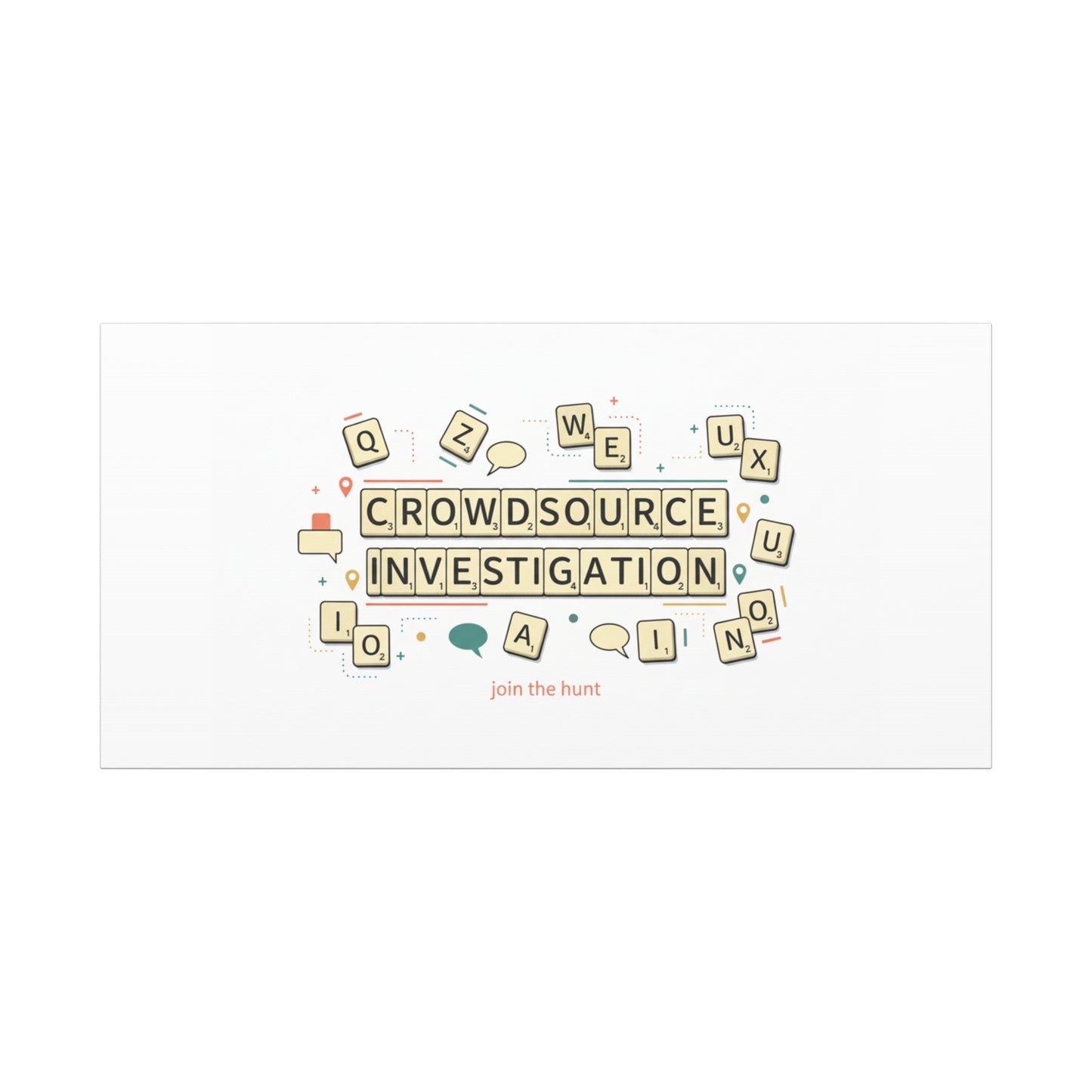 Crowdsource Investigation Canvas | Pixel Art, Gaming UI Wall Art