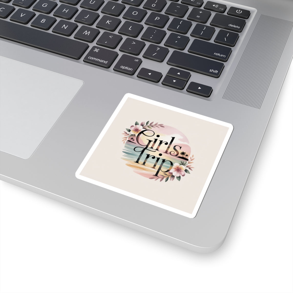 Girls Trip Sticker | pastel vintage floral, low-energy affirmation vibe