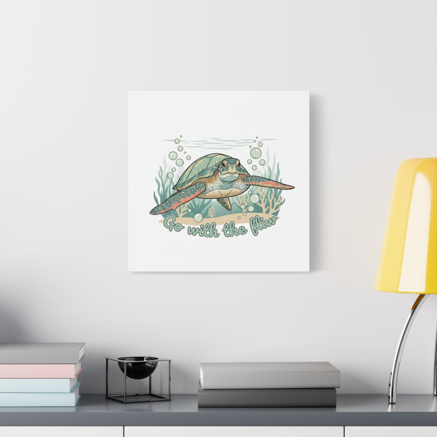 Go with the Flow Turtle Canvas