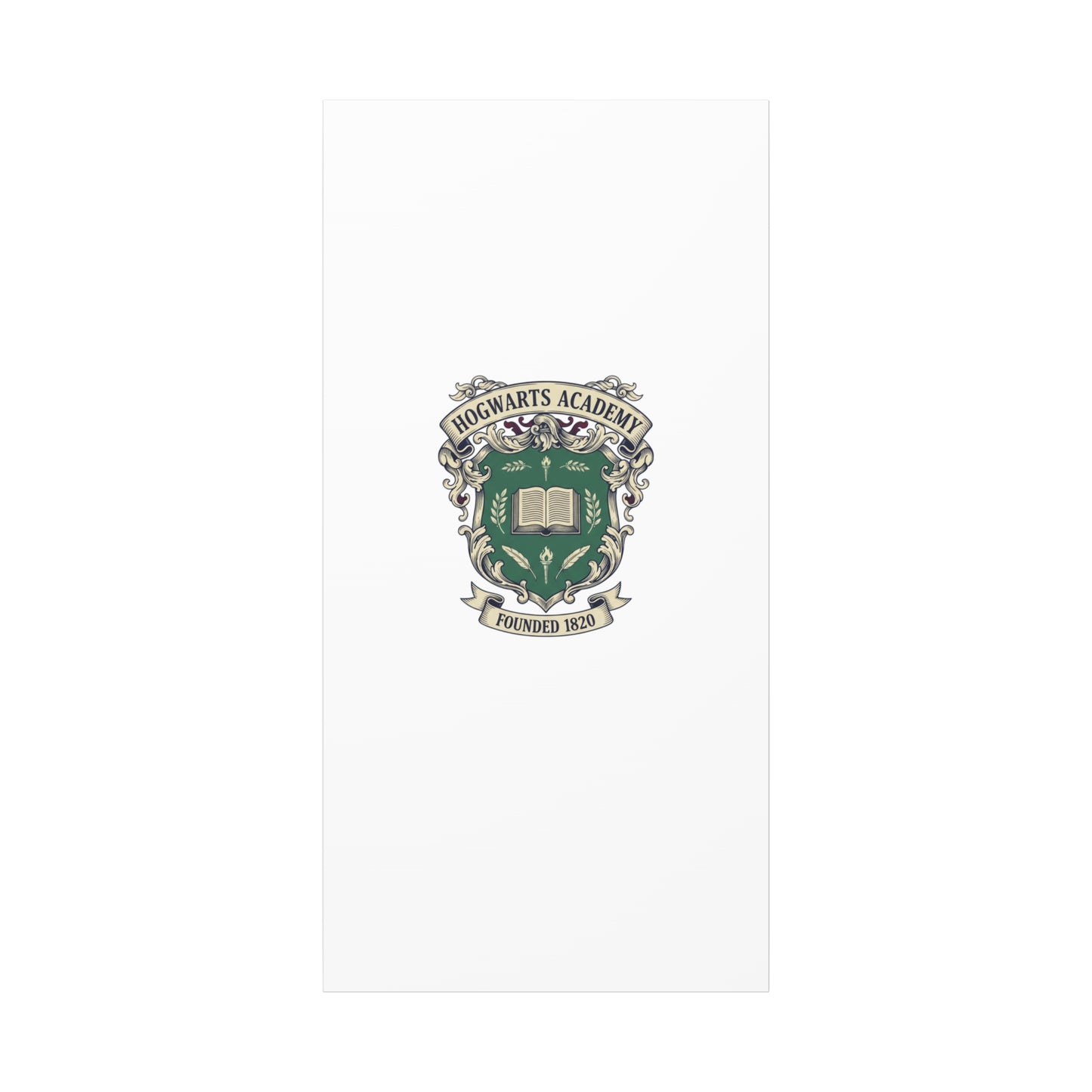 Hogwarts Ivy-Style Emblem Canvas | vintage club logo, old money crest