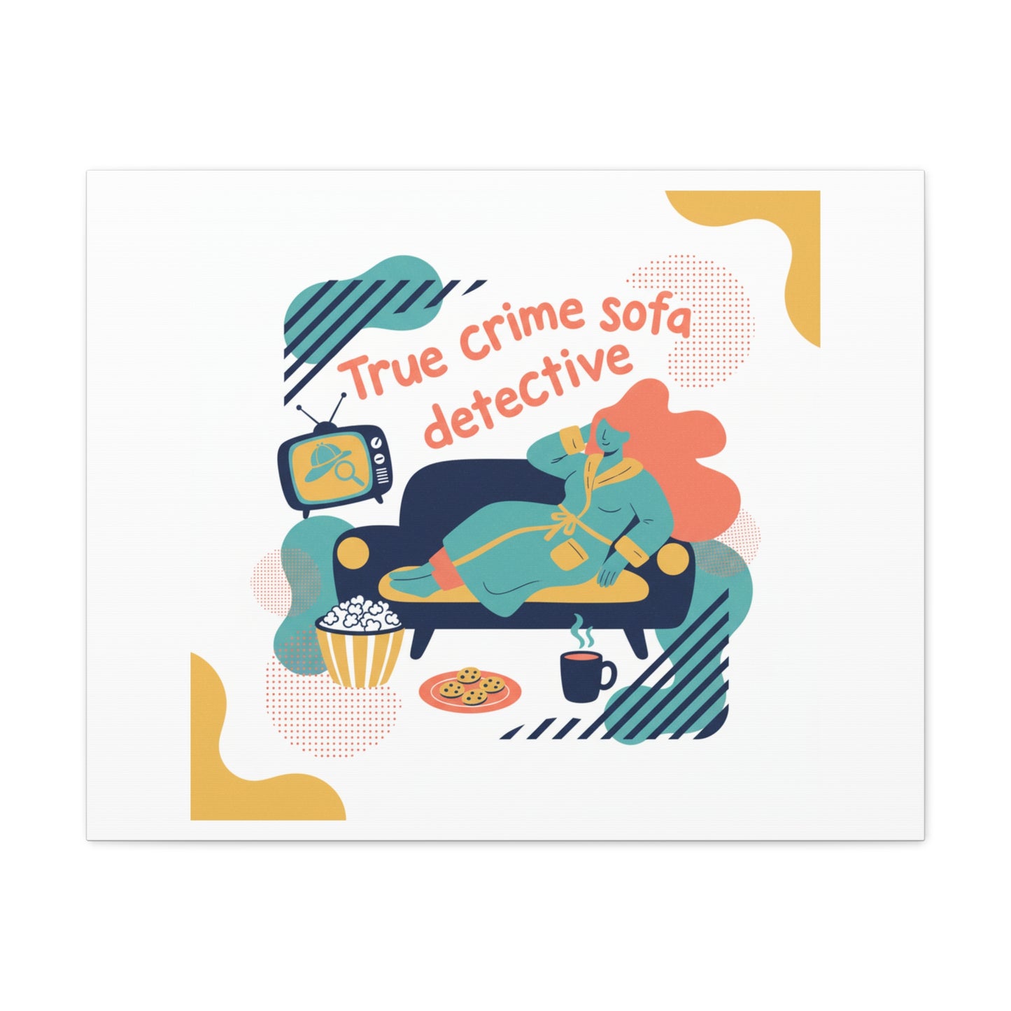 True Crime Sofa Detective Canvas