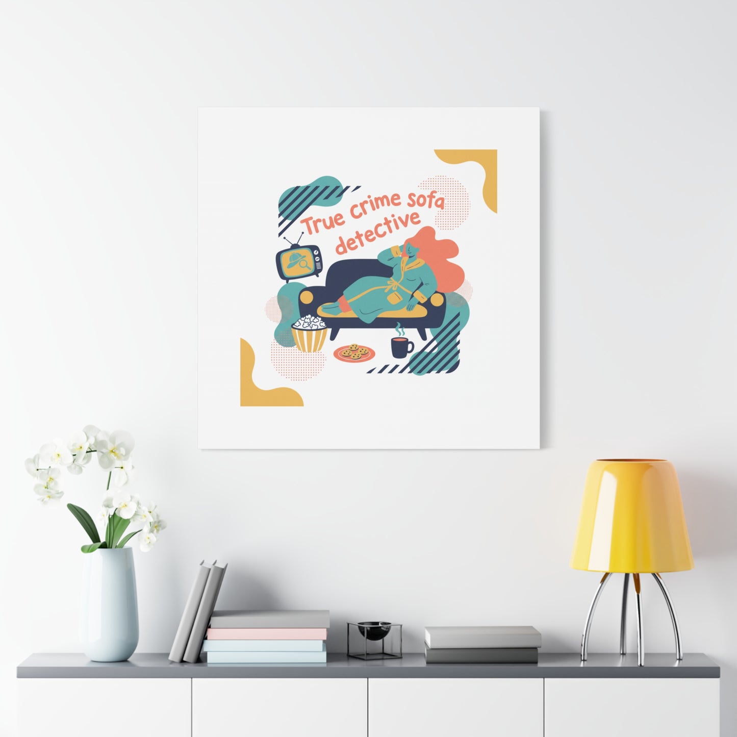 True Crime Sofa Detective Canvas