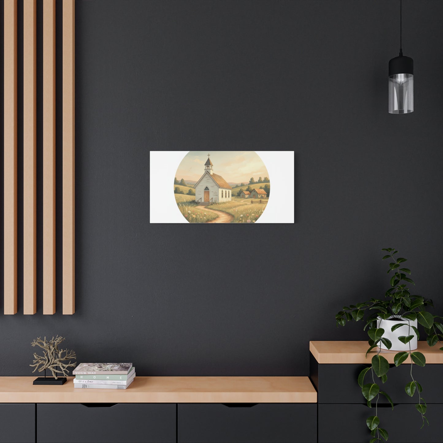 Country Church Matte Canvas, Stretched, 1.25"